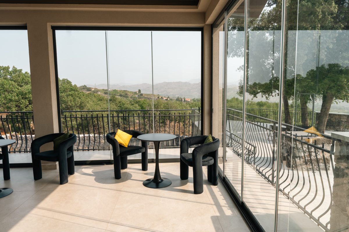 The winter garden and its views of the surrounding landscape